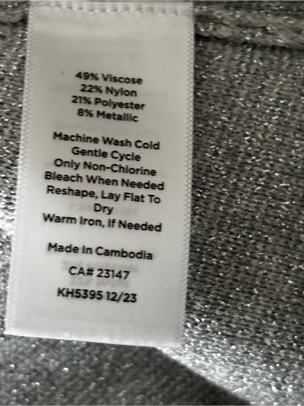 Talbots Metallic Cowl-Neck Sweater Shell Size Large - Picture 5 of 5